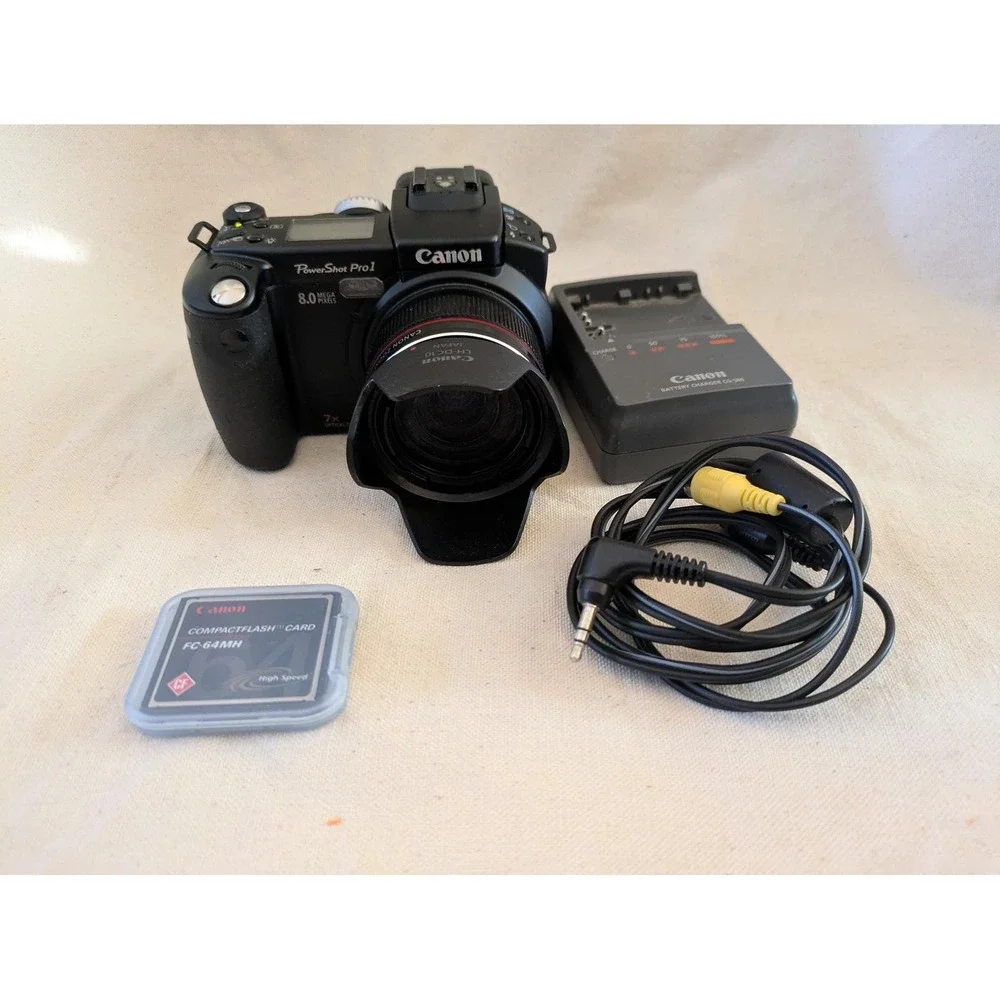 Canon PowerShot Pro1 8.0MP Digital Camera 7x Zoom L Lens Bundle PC1057 Working